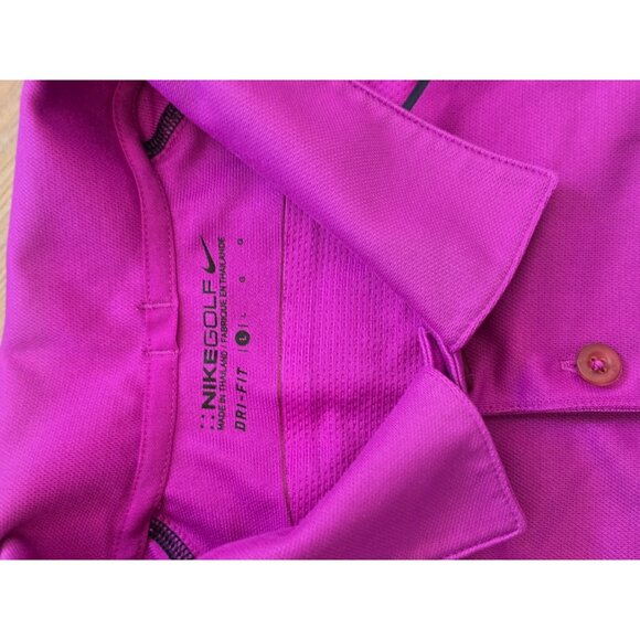 Nike Golf Men’s Dri-Fit Polo Shirt Pink‎ / Purple Size Large - Picture 2 of 6